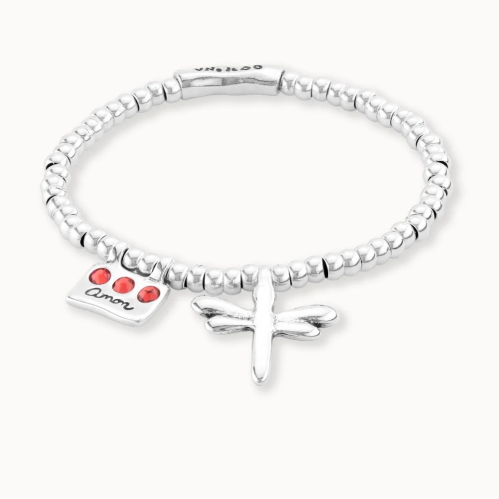 Uno de 50 silver-plated beaded bracelet